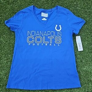 NFL Indianapolis Colts Women's Medium V-neck Short Sleeve T Shirt New With Tags